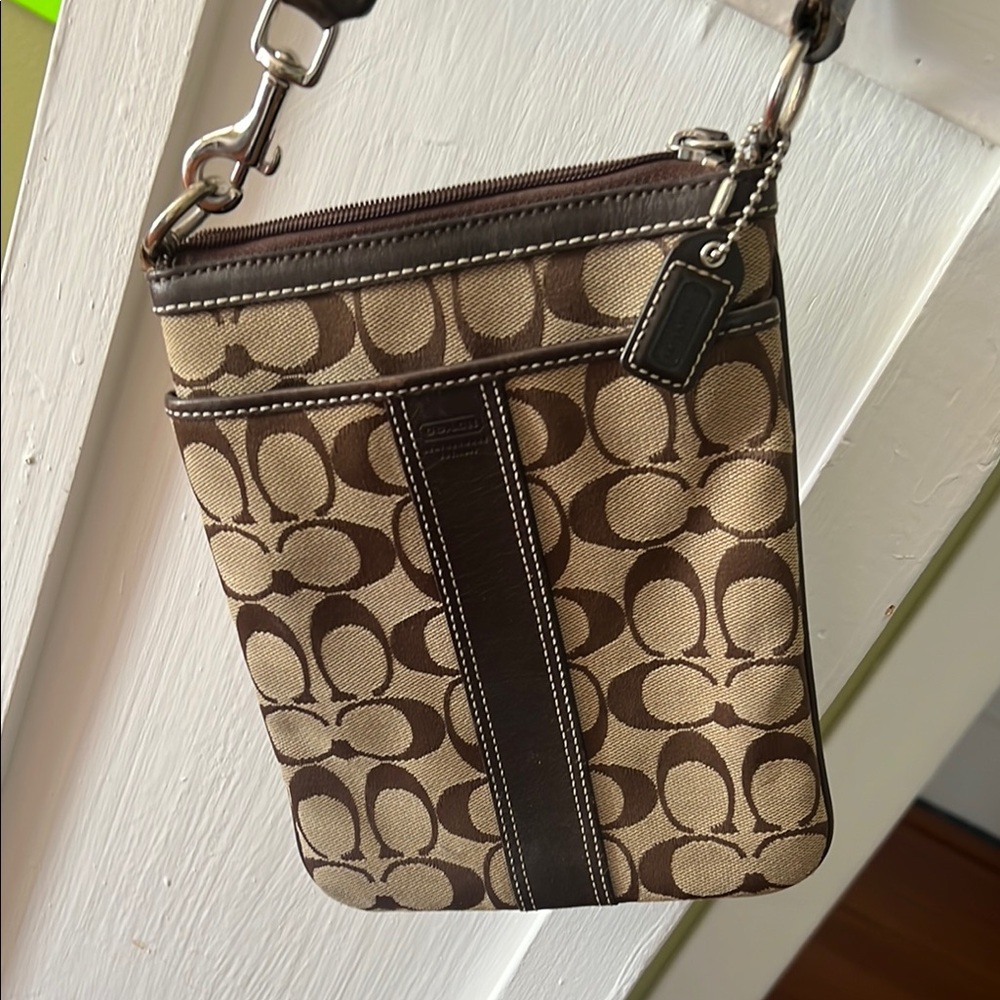Coach Brown and Tan signature Bag